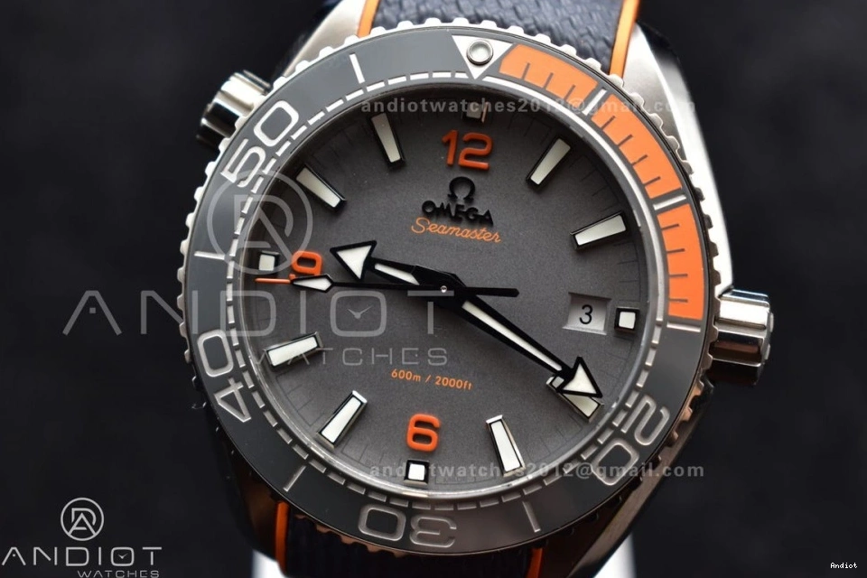 SS Nylon Dial Planet V 43.5mm Best A8900 Super Strap Clone Gray Bezel on 1010 Orange Black Ocean ModernLook VSF 1:1 Edition 0719